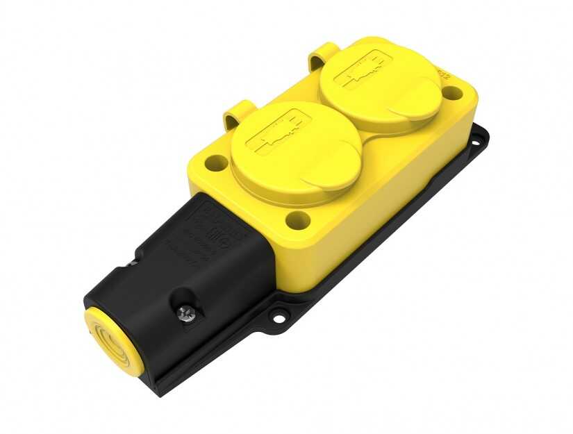  Bemis Bv3-1402-3612 220v-250v Sarı İkili Grup Priz Ip54